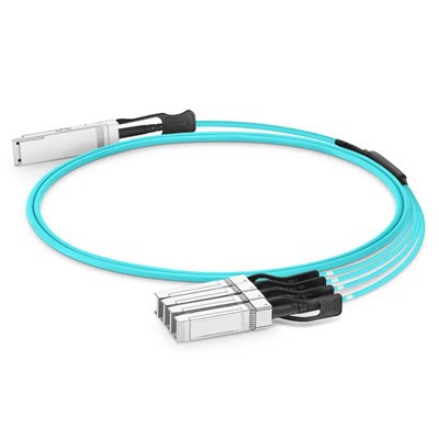 100G QSFP28 sa 4x25G SFP28 AOC 100G QSFP28 Kejbil ottiku attiv FCC 1-100 m